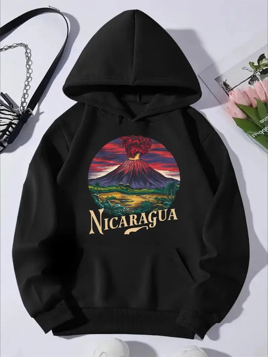 Nicaragua Flag Graphic Hoodie