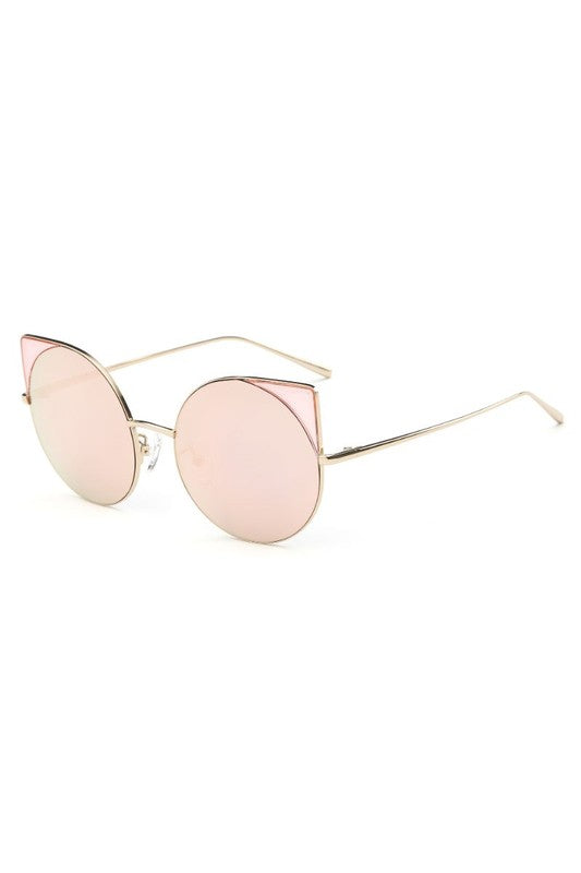 Women Round Cat Eye Fashion Sunglasses