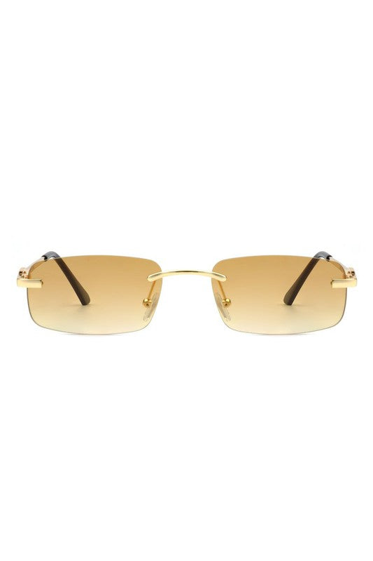 Rectangle Narrow Fashion Tinted Retro Sunglasses