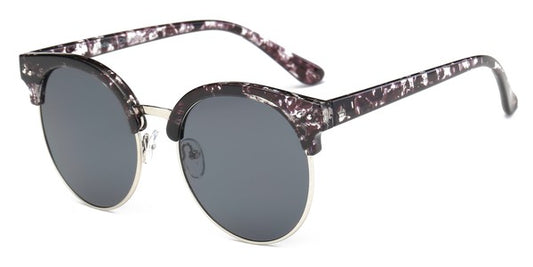 Women Round Mirrored Fashion Sunglasses