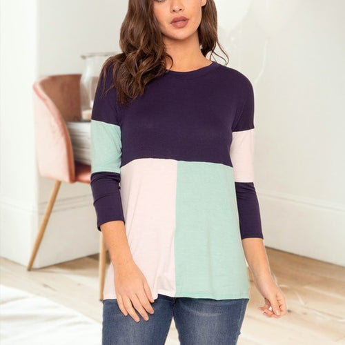 Plus Color Block Tunic